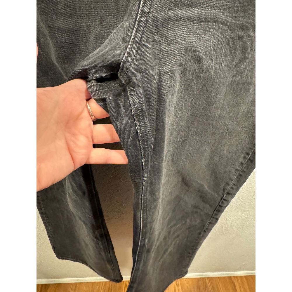 Old Navy Sky-Hi Wide Leg Jeans Womens 14 Extra High Rise Black Denim Pants - Picture 6 of 12